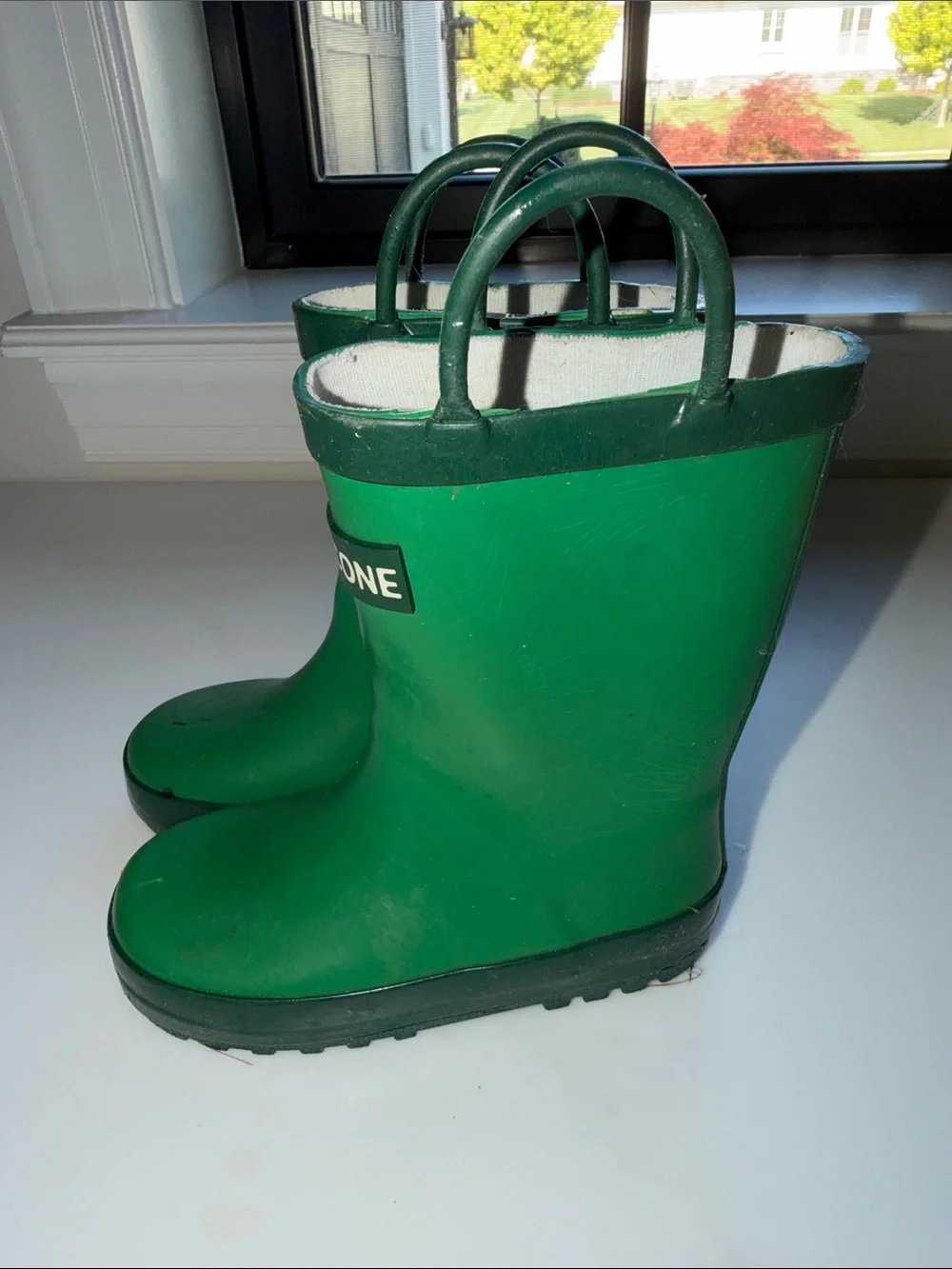 Lone Cone Green Kids Waterproof Rain Boots